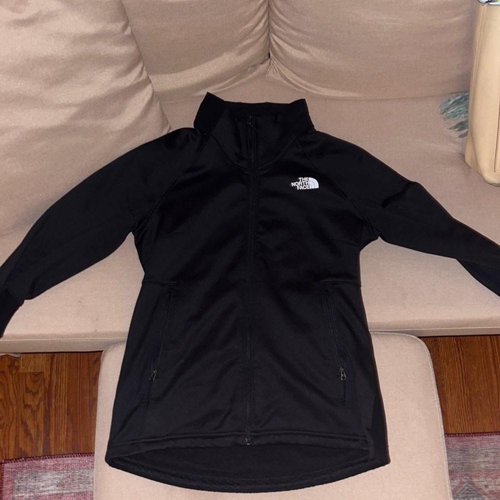 The North Face light black full zip jacket, size small